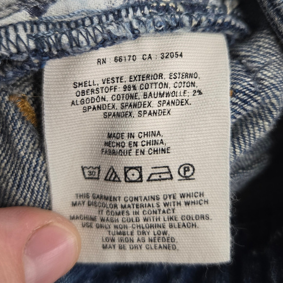 Pilcro Anthropologie Patchwork Mixed Fabric Mid-Rise Straight Leg Jeans Size 27 - Picture 9 of 12